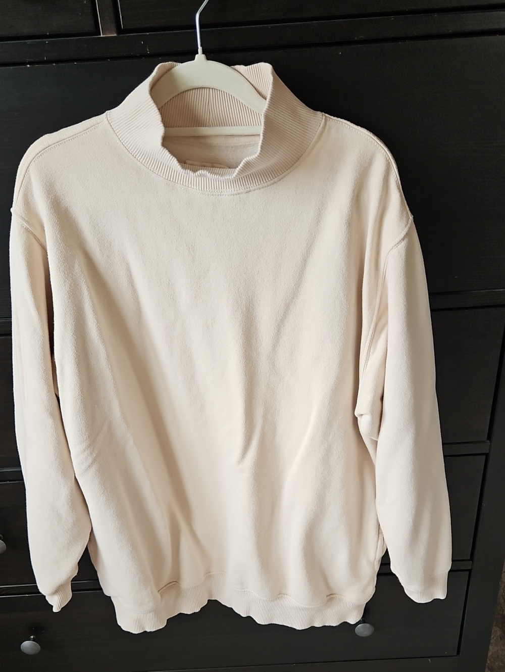aerie Cream Mock Neck Sweatshirt
